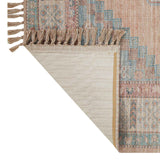 E336 Honeybloom Anna Vintage Medallion Fringe Outdoor Area Rug — detail view 2