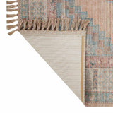 Honeybloom Anna Vintage Medallion Fringe Outdoor Area Rug — detail view 2