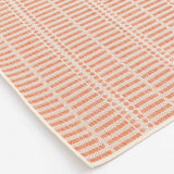 Clyde Peach Striped Outdoor Area Rug — detail view 2