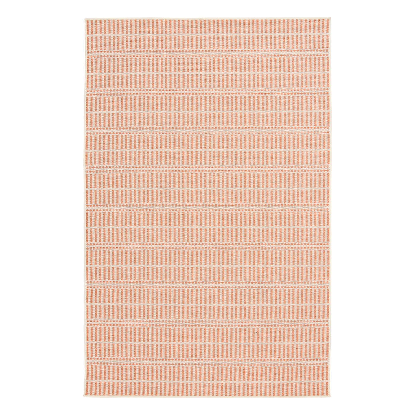 Clyde Peach Striped Outdoor Area Rug