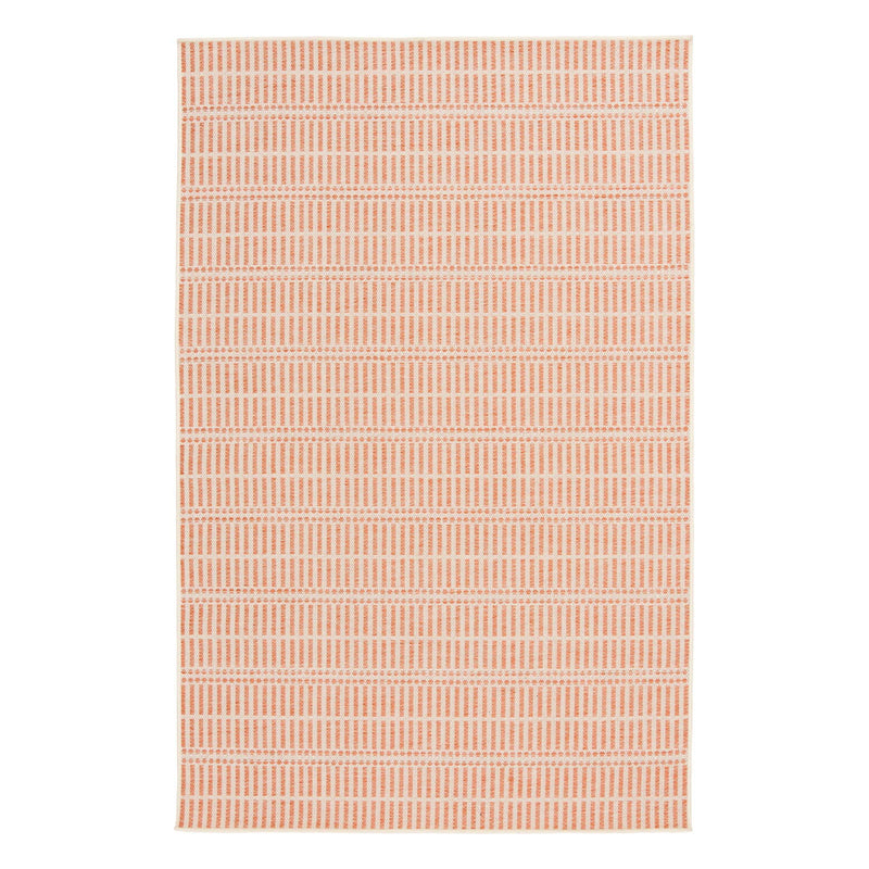 Clyde Peach Striped Outdoor Area Rug