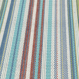 E441 Scope Aqua Green Striped Outdoor Area Rug — detail view 3