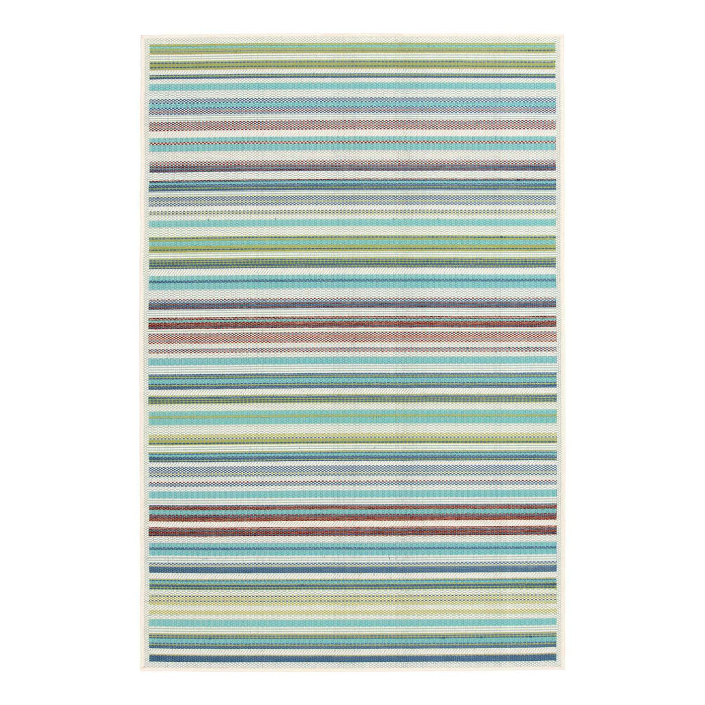 Scope Aqua Green Striped Outdoor Area Rug