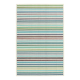 Scope Aqua Green Striped Outdoor Area Rug