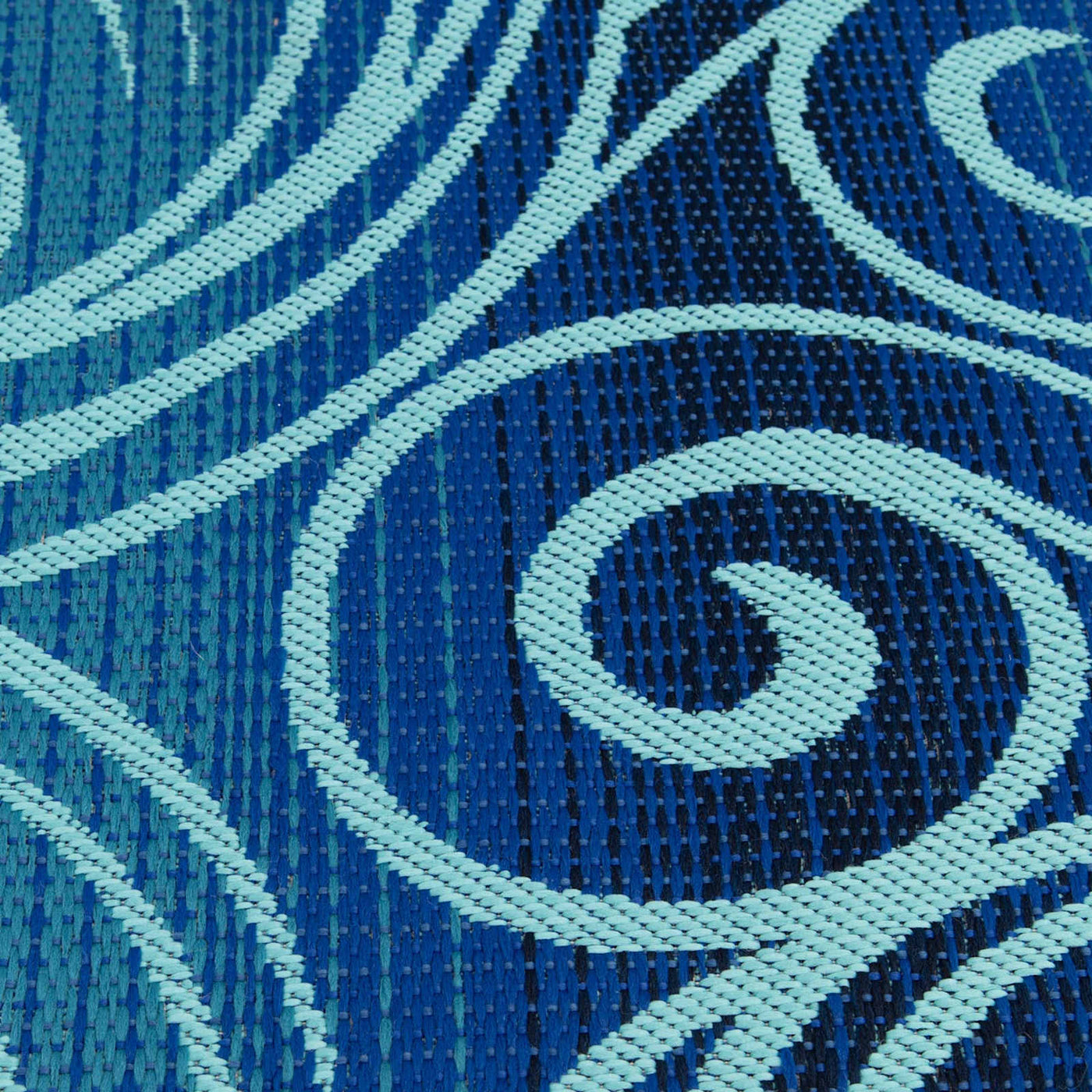 E442 Scope Blue Wave Outdoor Accent Rug — detail view 3