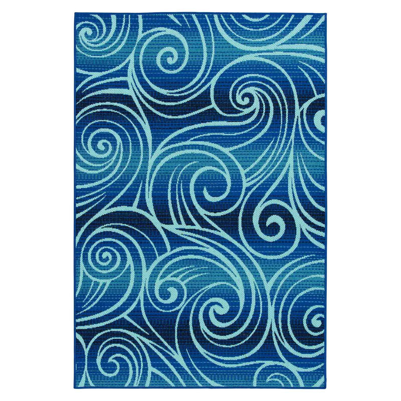 Scope Blue Wave Outdoor Area Rug