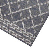 Journi Grey Diamond Design Outdoor Area Rug — detail view 1