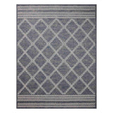 Journi Grey Diamond Design Outdoor Area Rug