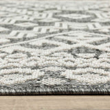 Tracey Boyd Athens Grey Diamond Design Outdoor Area Rug — detail view 2