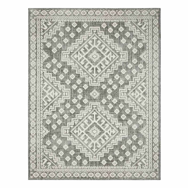 Tracey Boyd Athens Grey Diamond Design Outdoor Area Rug