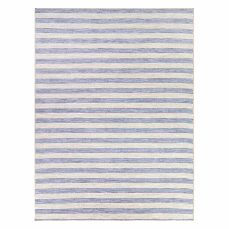 Honeybloom Anna Blue Striped Outdoor Area Rug