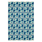 E503 Sunny Club Blue Pinwheel Primo Outdoor Accent Rug