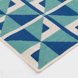 E503 Sunny Club Blue Pinwheel Primo Outdoor Accent Rug — detail view 2