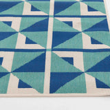 E503 Sunny Club Blue Pinwheel Primo Outdoor Accent Rug — detail view 1