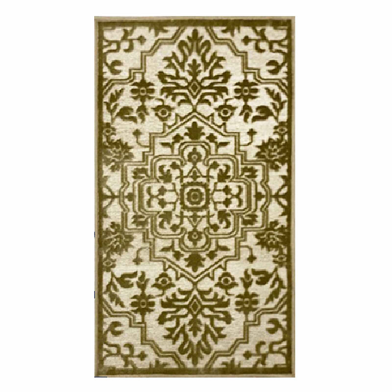 Ellis Ivory Medallion Washable Accent Rug