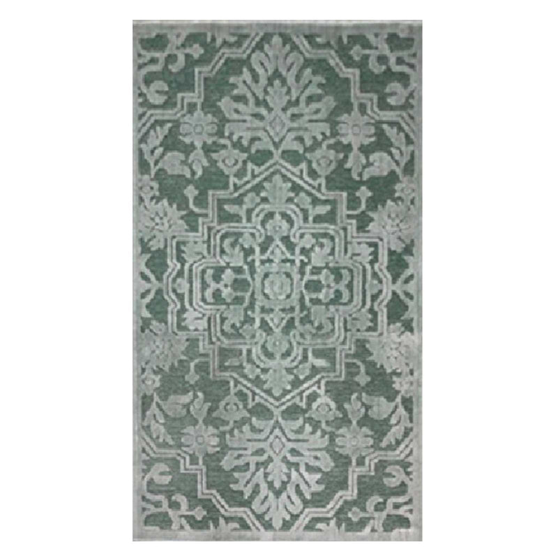 Ellis Sage Green Medallion Washable Accent Rug