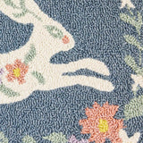 Floral Leaping Bunny Hook Accent Rug — detail view 2