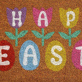 Happy Easter Flowers & Eggs Coir Mat — detail view 2