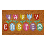 Happy Easter Flowers & Eggs Coir Mat
