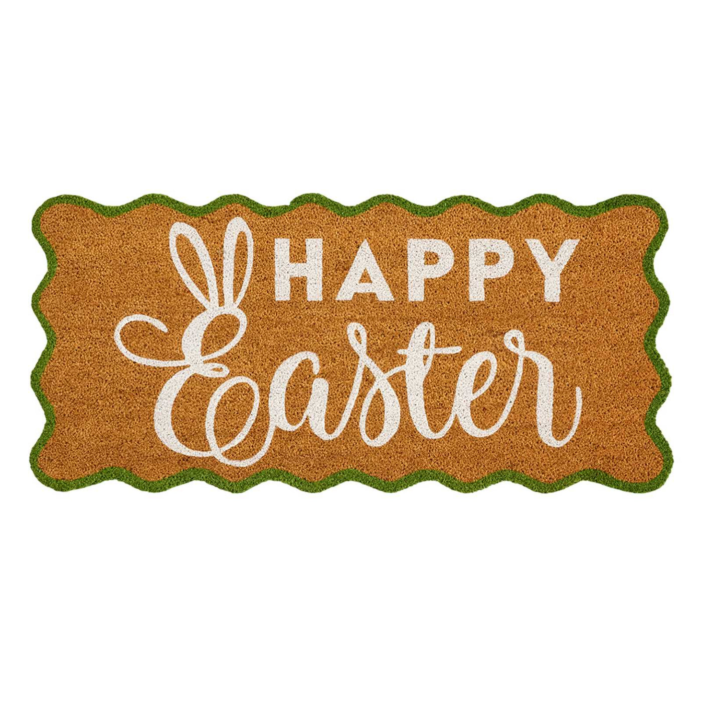 Happy Easter Scalloped Coir Mat