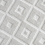 Ivory High-Low Diamond Handwoven Accent Rug — detail view 1