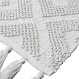 Ivory High-Low Diamond Handwoven Accent Rug — detail view 3