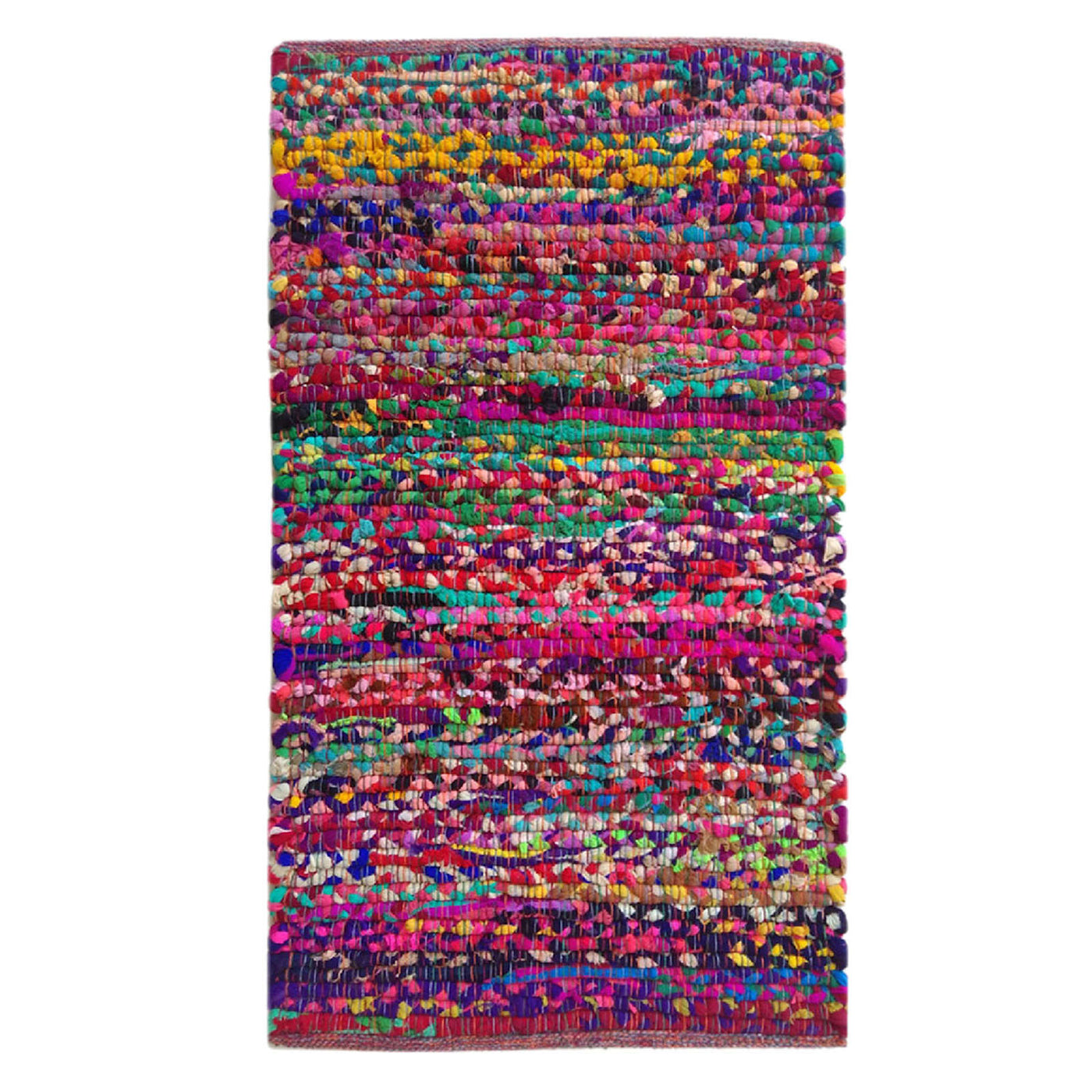 Multicolor Braided Chindi Accent Rug