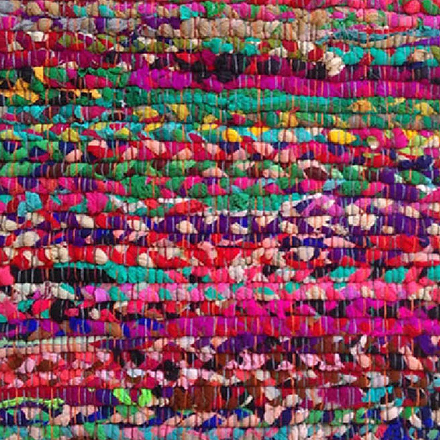 Multicolor Braided Chindi Accent Rug — detail view 1