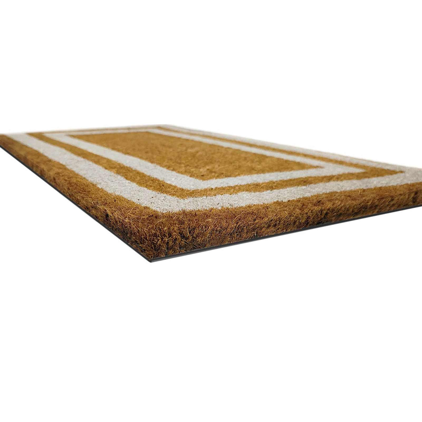 Providence White & Natural Double Border Coir Mat — detail view 3