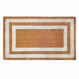 Providence White & Natural Double Border Coir Mat