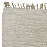 White & Tan Chindi Accent Rug — detail view 2